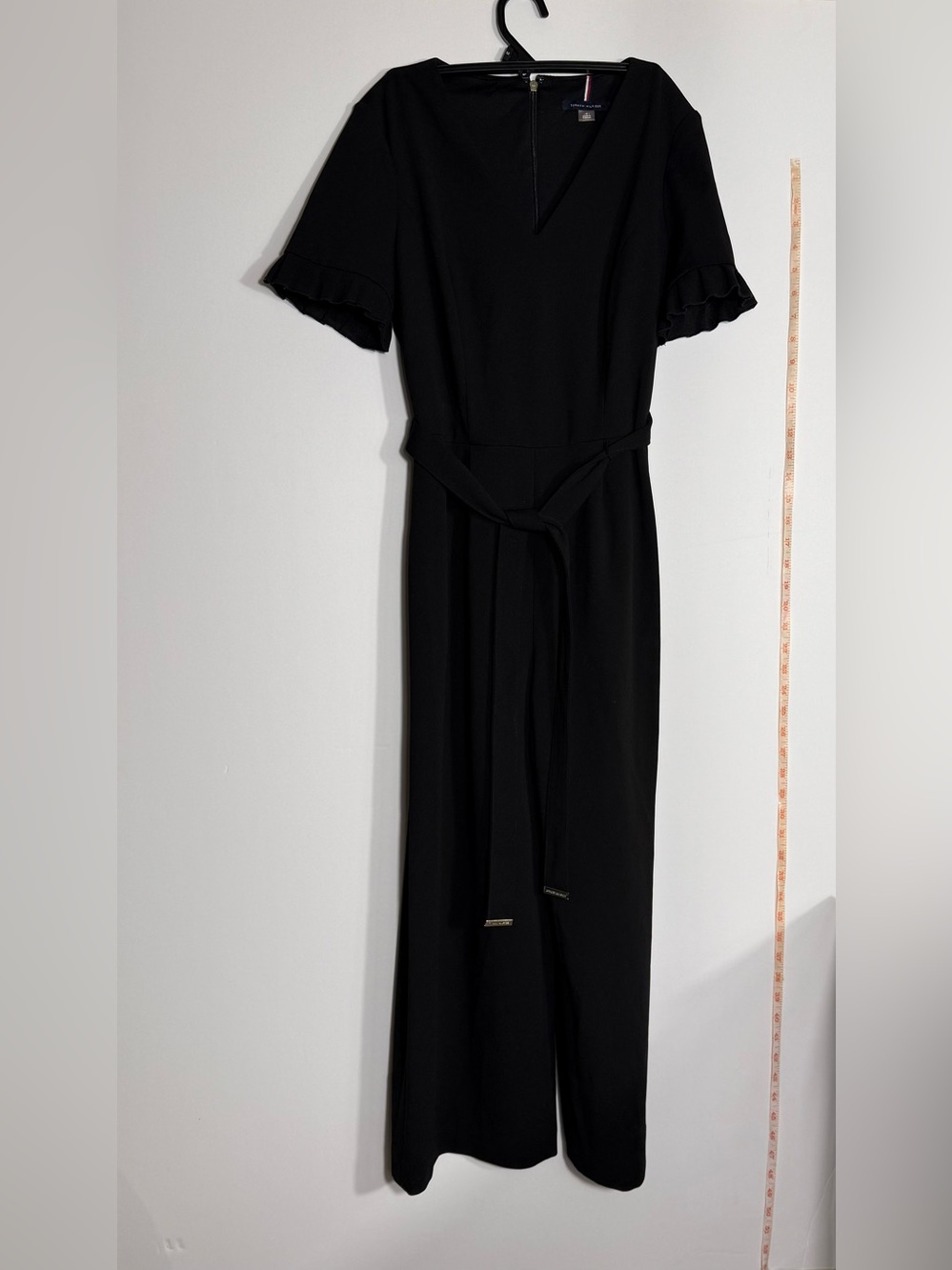 Tommy Hilfiger Black Jumpsuit with Signature Ribbon Detail